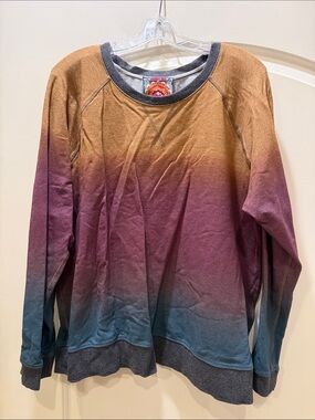 Johnny Was Gray Crewneck with Multicolor Floral Embroidery